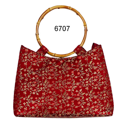 Tasche aus Seide mit Bambushenkel, Handtaschen, Asiatisch, 6707 - zum Schließen ins Bild klicken